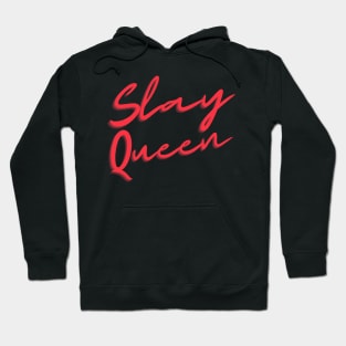 red slay queen typography Hoodie